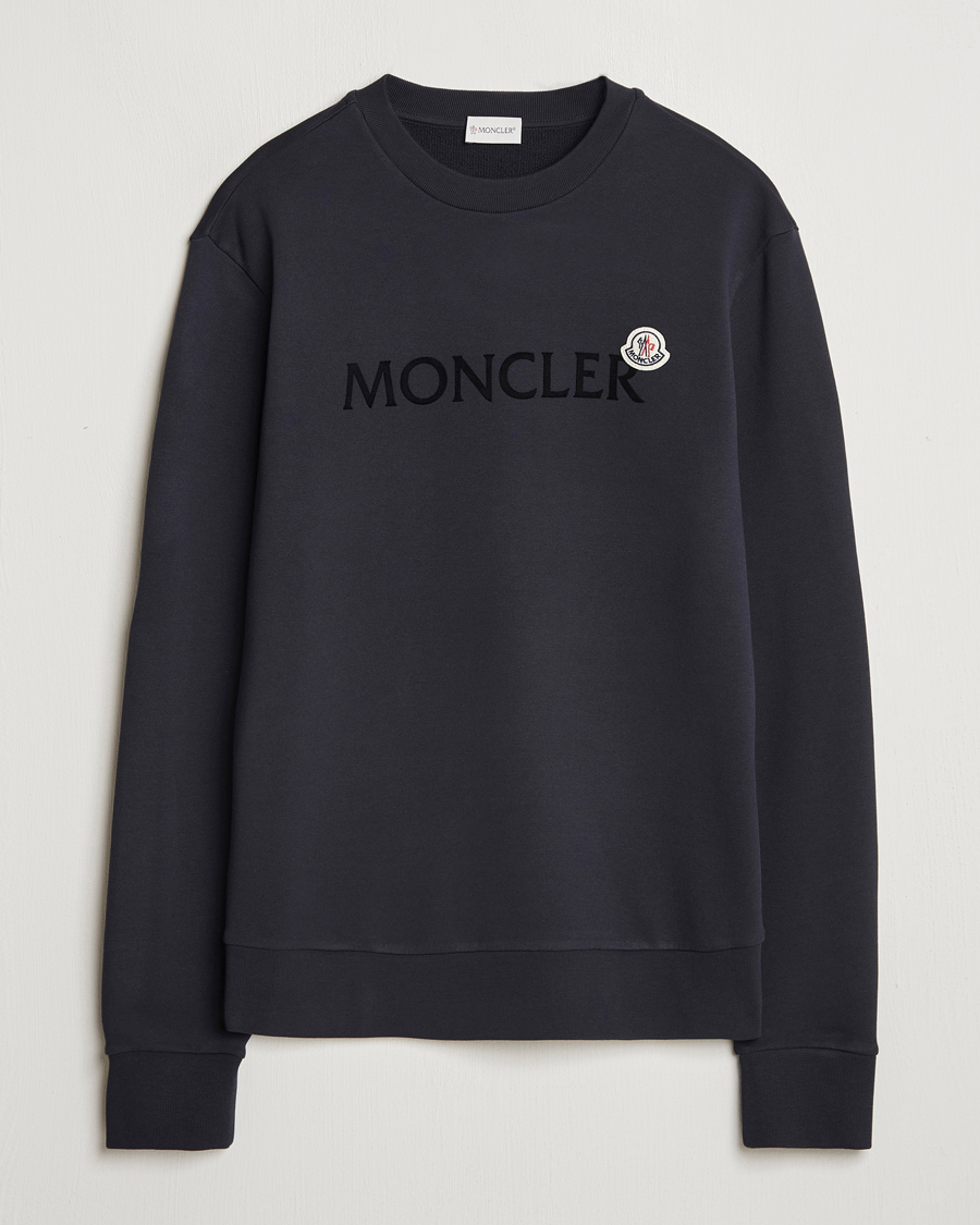 Herre | Gensere | Moncler | Lettering Logo Sweatshirt Navy
