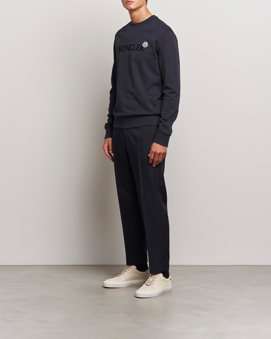 Herre | Gensere | Moncler | Lettering Logo Sweatshirt Navy
