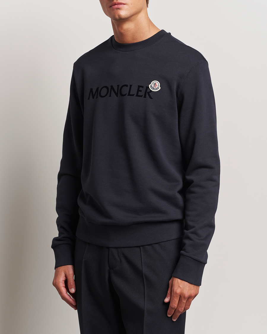 Herre | Gensere | Moncler | Lettering Logo Sweatshirt Navy