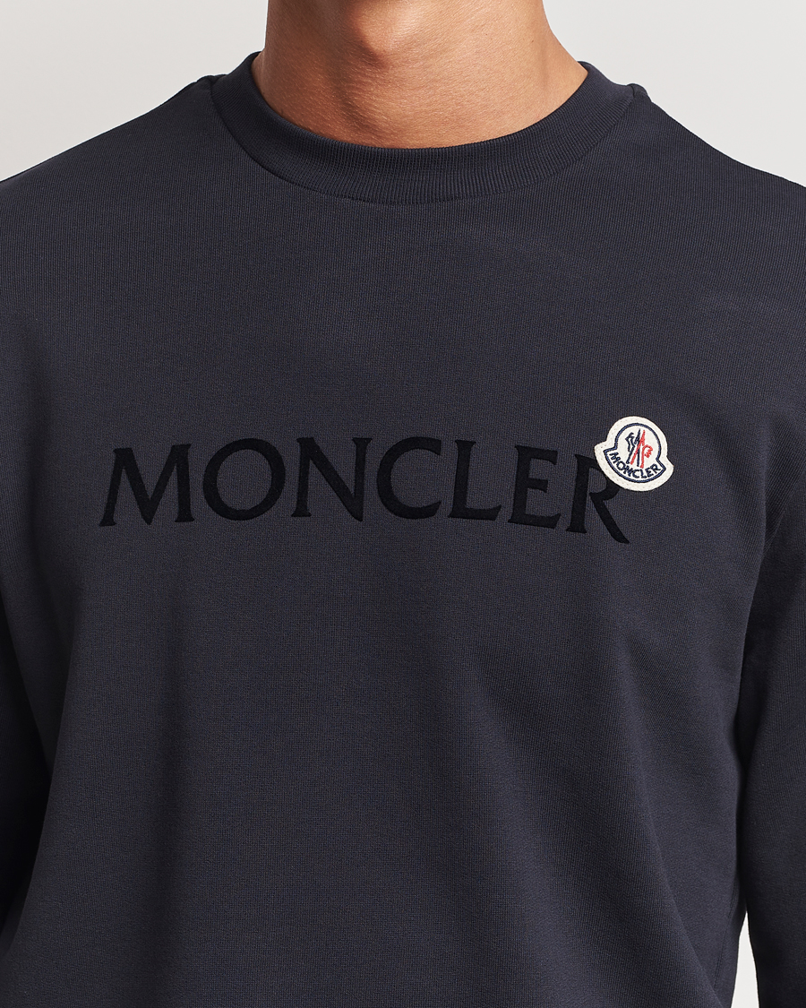 Herre | Gensere | Moncler | Lettering Logo Sweatshirt Navy