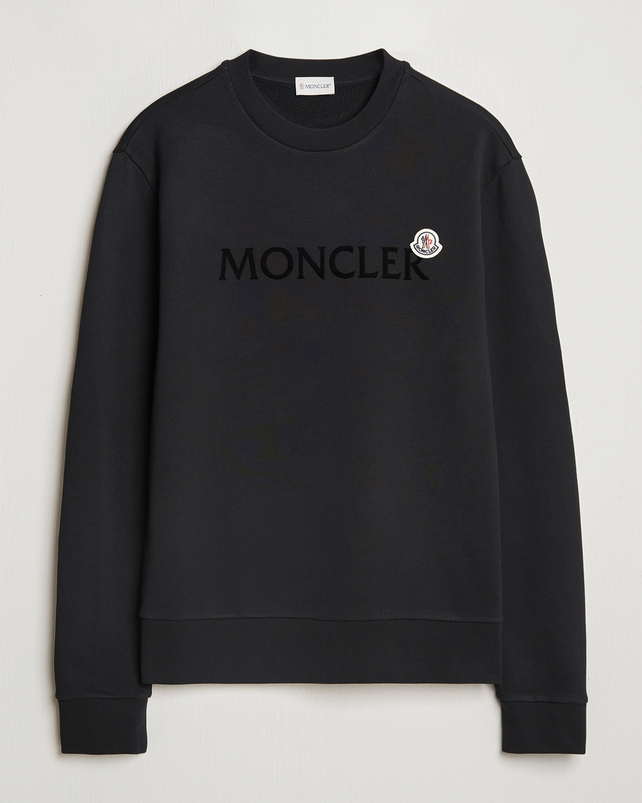 Herre | Gensere | Moncler | Lettering Logo Sweatshirt Black