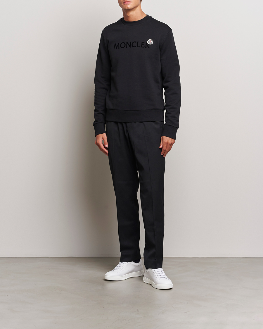 Herre | Gensere | Moncler | Lettering Logo Sweatshirt Black
