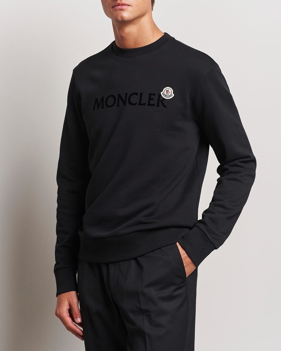 Herre | Gensere | Moncler | Lettering Logo Sweatshirt Black