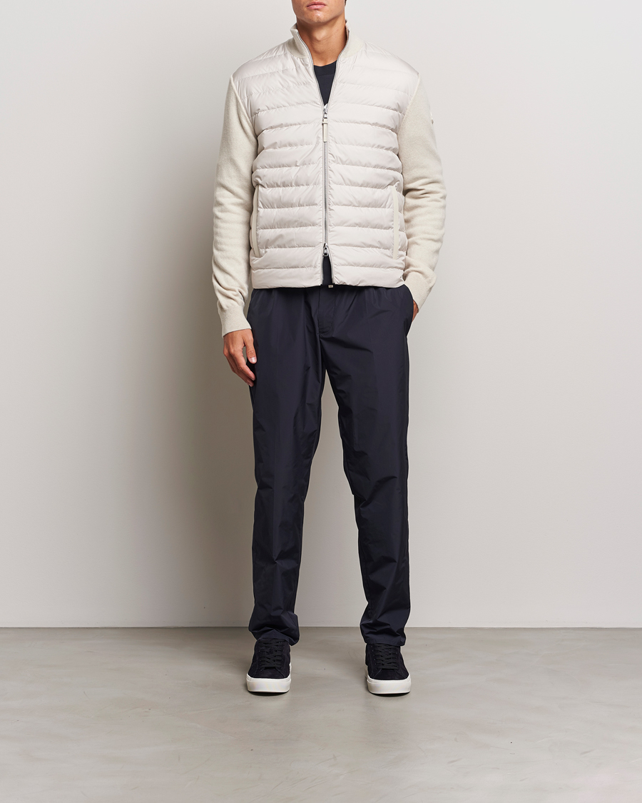 Herre | Jakker | Moncler | Full Zip Padded Cardigan Off White