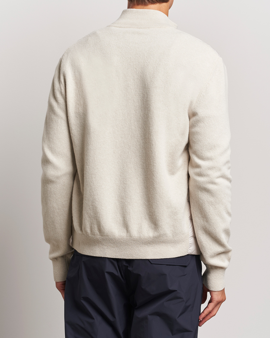 Herre | Jakker | Moncler | Full Zip Padded Cardigan Off White