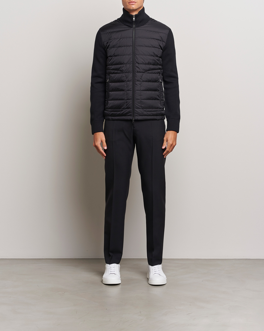 Herre | Jakker | Moncler | Hybrid Zip Sweater Black