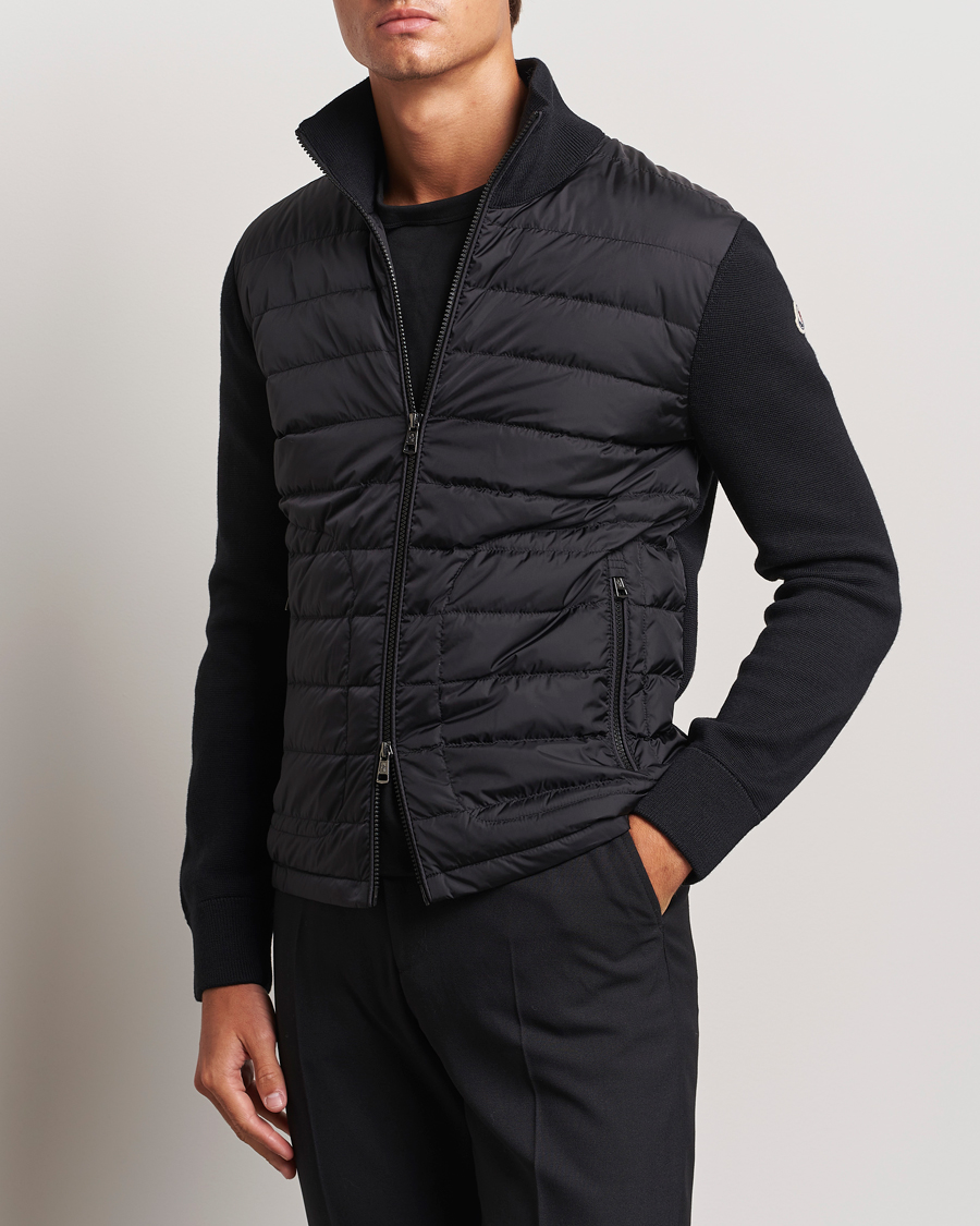 Herre | Jakker | Moncler | Hybrid Zip Sweater Black