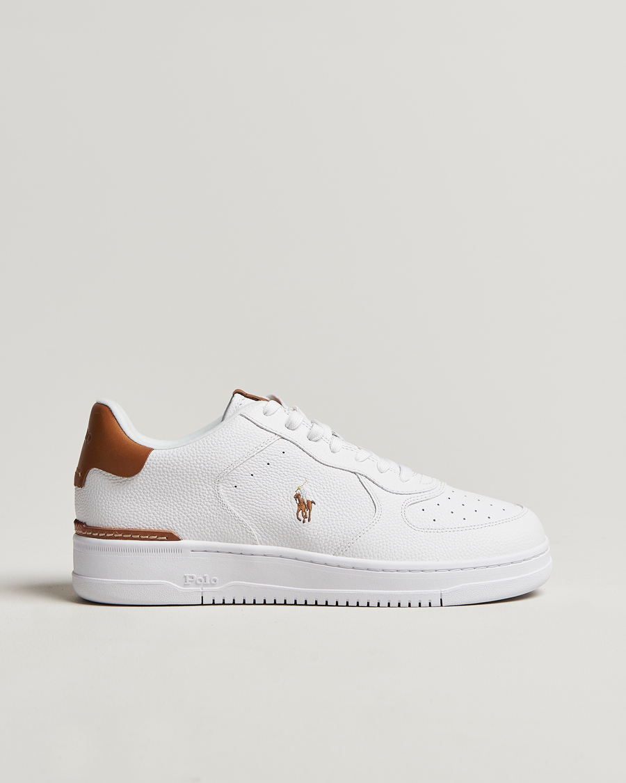 Herre | Polo Ralph Lauren Masters Court Sneaker White/Tan Multi PP | Polo Ralph Lauren | Masters Court Sneaker White/Tan Multi PP