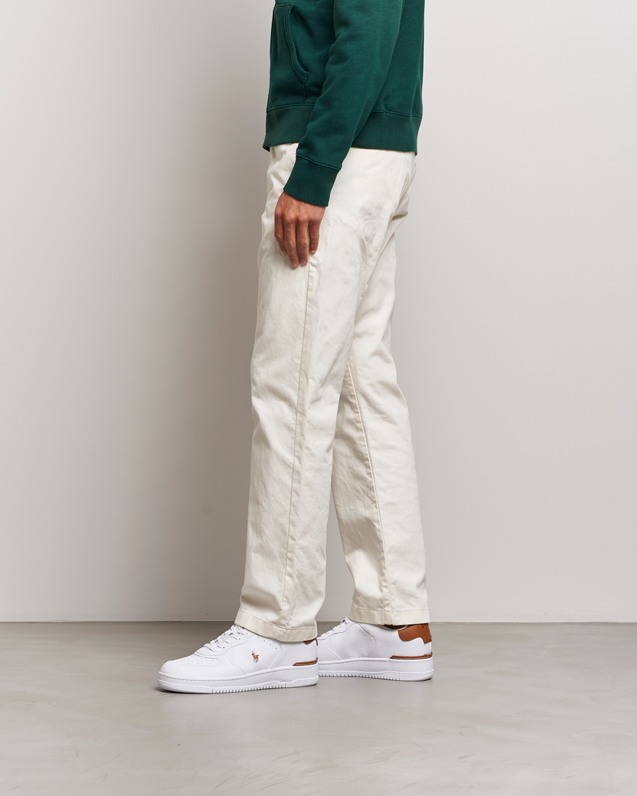 Herre | Polo Ralph Lauren Masters Court Sneaker White/Tan Multi PP | Polo Ralph Lauren | Masters Court Sneaker White/Tan Multi PP
