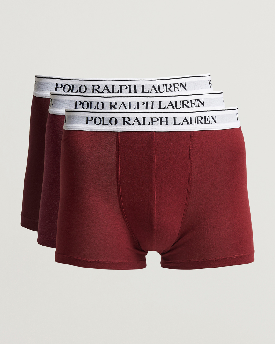 Herre | Undertøy | Polo Ralph Lauren | 3-Pack Trunk Ruby/Wine Heather/Red Carpet