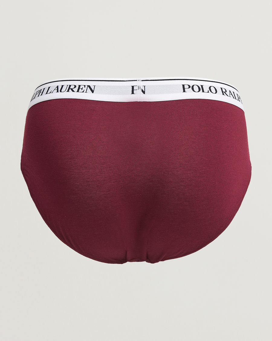 Herre | Undertøy | Polo Ralph Lauren | 3-Pack Brief Damson Red/Black/Fairway Green