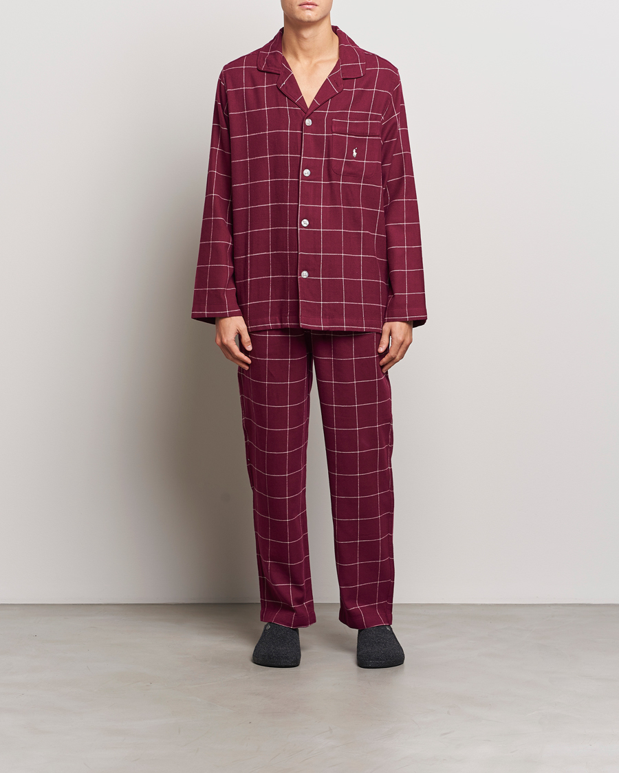 Herre | Polo Ralph Lauren Pyjama Set Damson Red Windowpane | Polo Ralph Lauren | Pyjama Set Damson Red Windowpane
