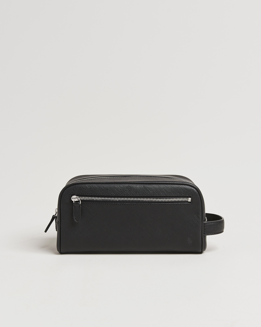 Herre | Polo Ralph Lauren Saffiano Leather Washbag Black | Polo Ralph Lauren | Saffiano Leather Washbag Black