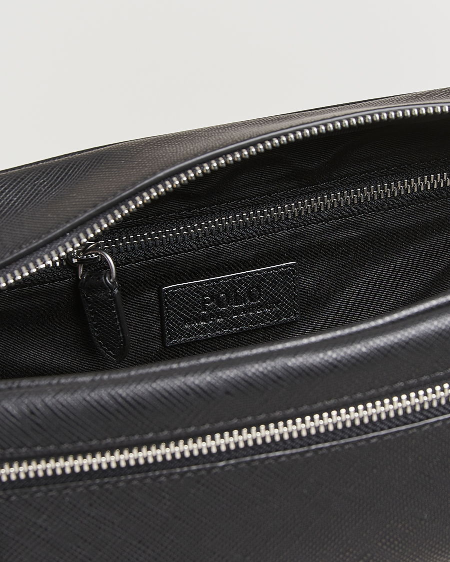 Herre | Polo Ralph Lauren Saffiano Leather Washbag Black | Polo Ralph Lauren | Saffiano Leather Washbag Black