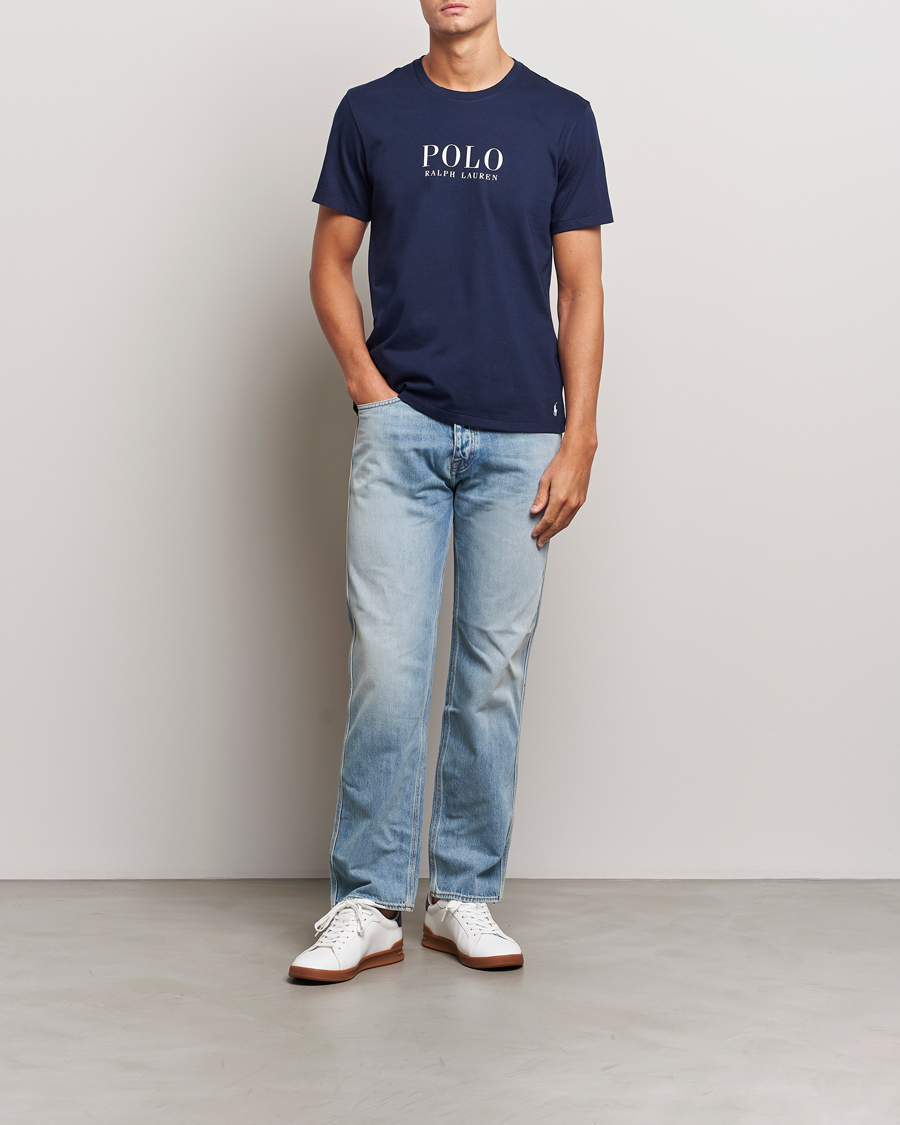 Herre | T-Shirts | Polo Ralph Lauren | Logo Cotton Jersey Sleep T-Shirt Cruise Navy