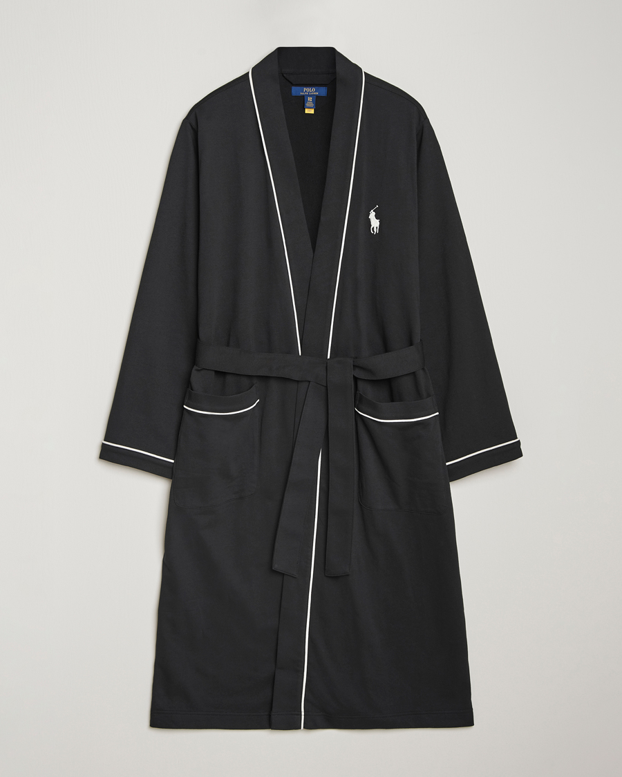 Herre | Polo Ralph Lauren Cotton Jersey Robe Black | Polo Ralph Lauren | Cotton Jersey Robe Black