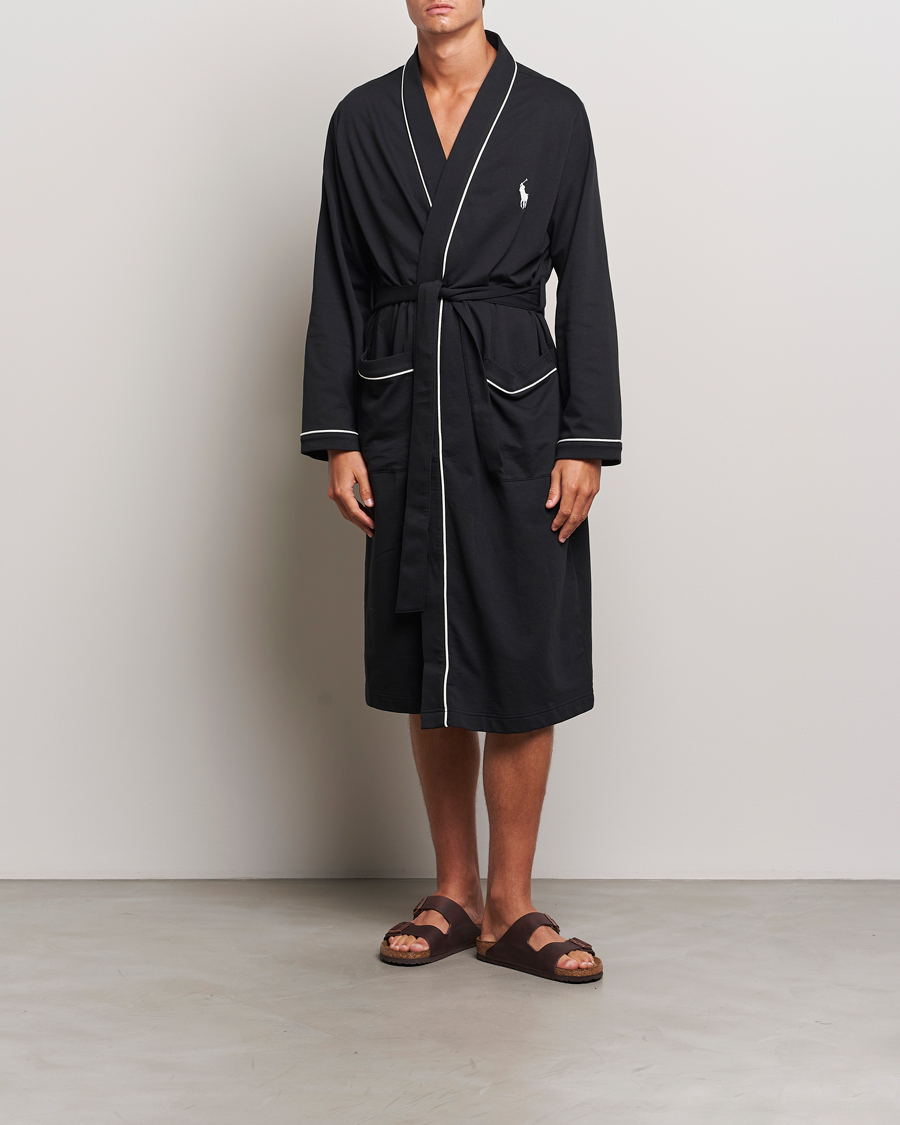 Herre | Polo Ralph Lauren Cotton Jersey Robe Black | Polo Ralph Lauren | Cotton Jersey Robe Black