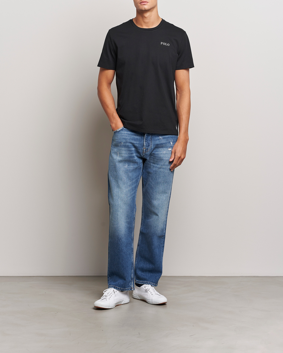 Herre | T-Shirts | Polo Ralph Lauren | Logo Cotton Jersey Sleep T-Shirt Black