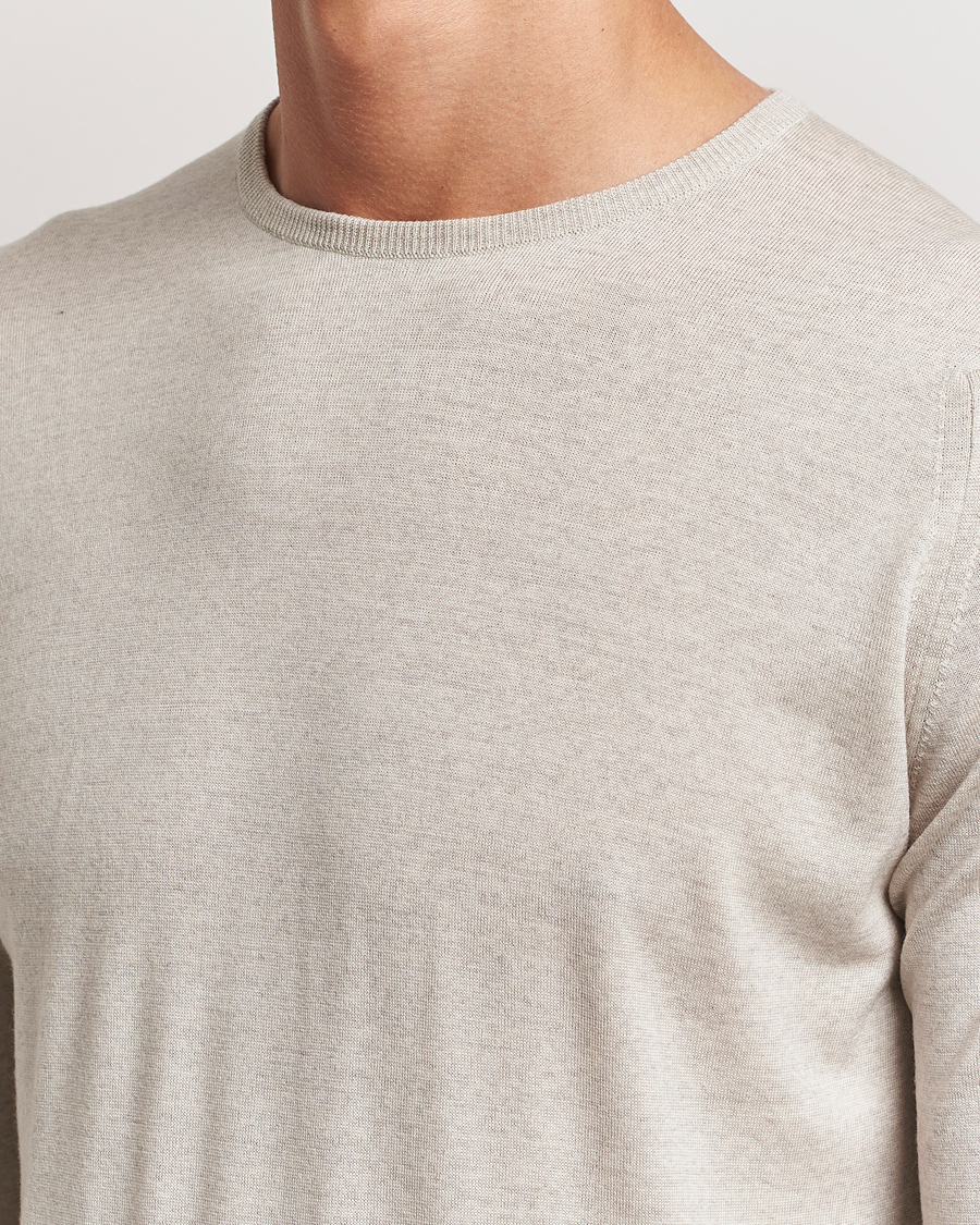 Herre | Gensere | John Smedley | Lundy Extra Fine Merino Crew Neck Grey Fleece