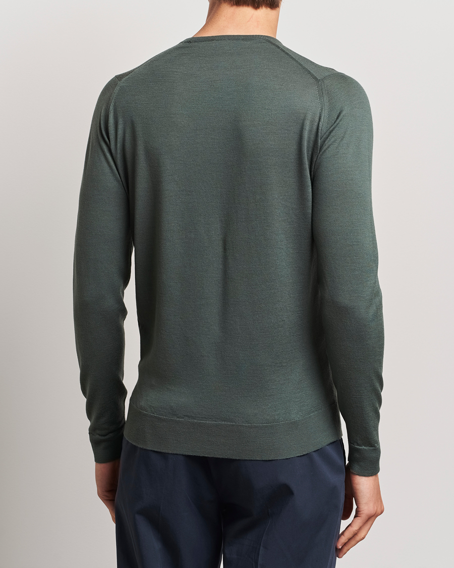Herre | Gensere | John Smedley | Lundy Extra Fine Merino Crew Neck Highland Green