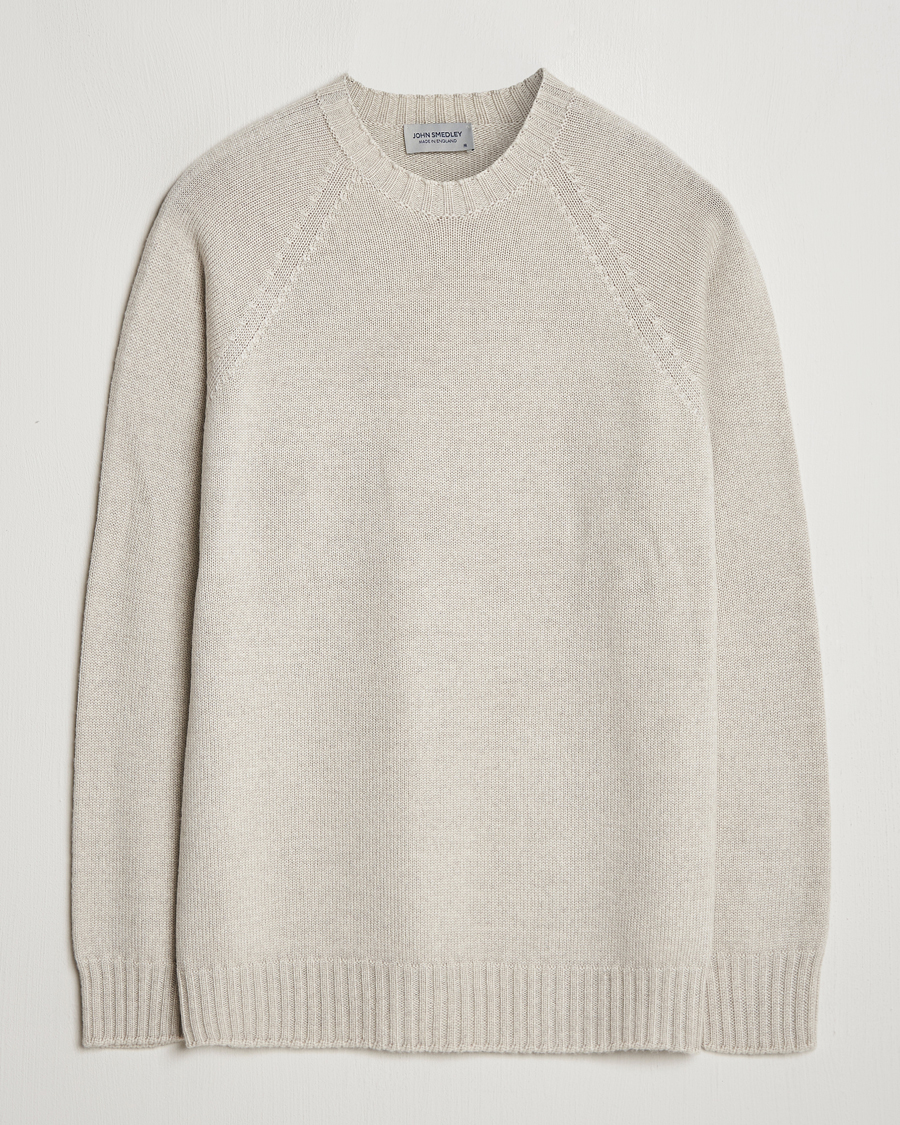 Herre | Gensere | John Smedley | Denver Extra Fine Merino Crew Neck Grey Fleece