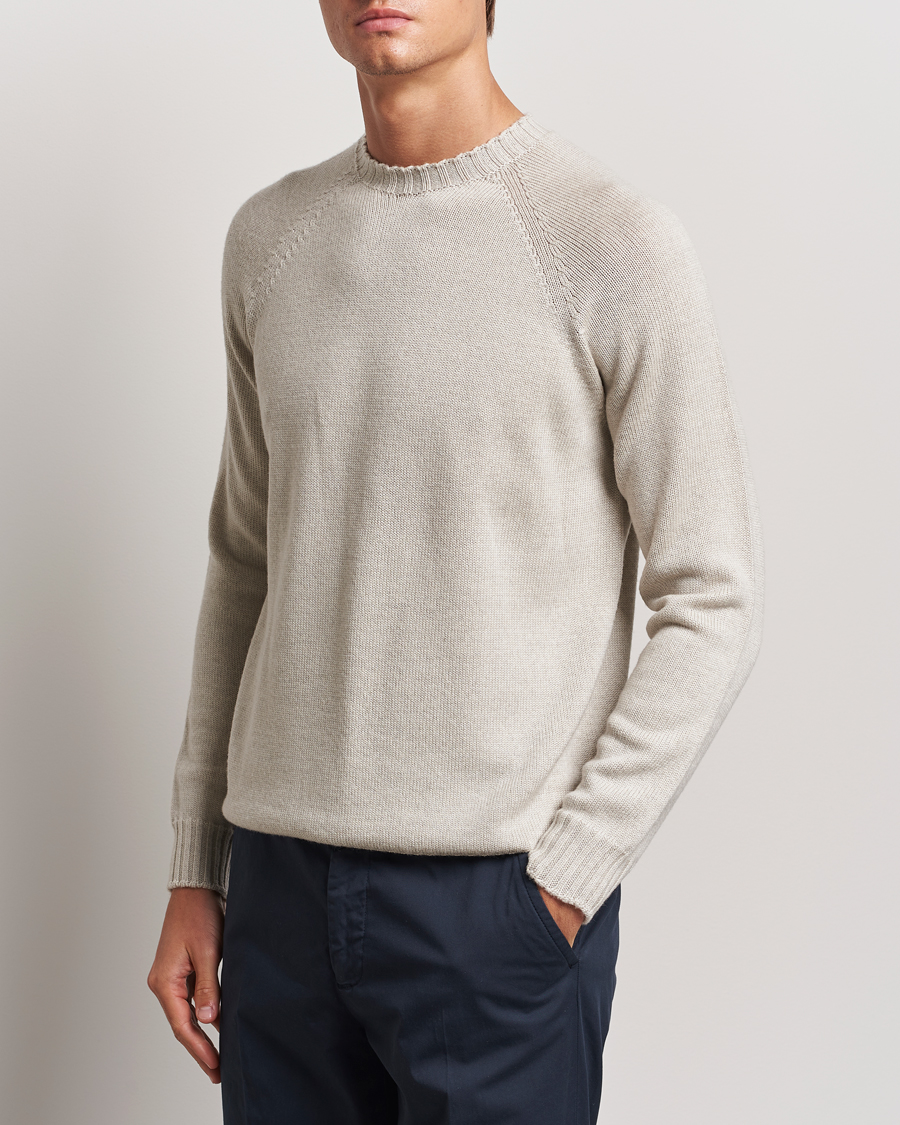 Herre | Gensere | John Smedley | Denver Extra Fine Merino Crew Neck Grey Fleece