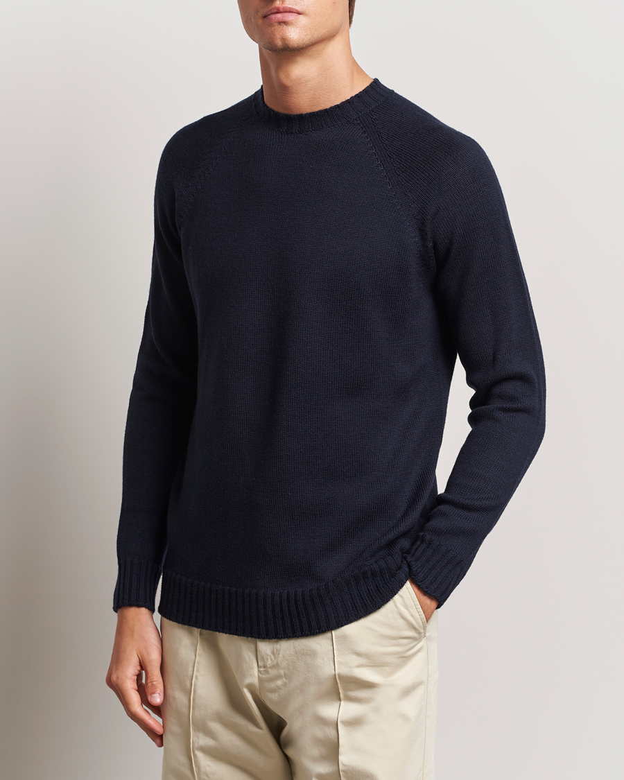 Herre |  | John Smedley | Denver Extra Fine Merino Crew Neck Midnight