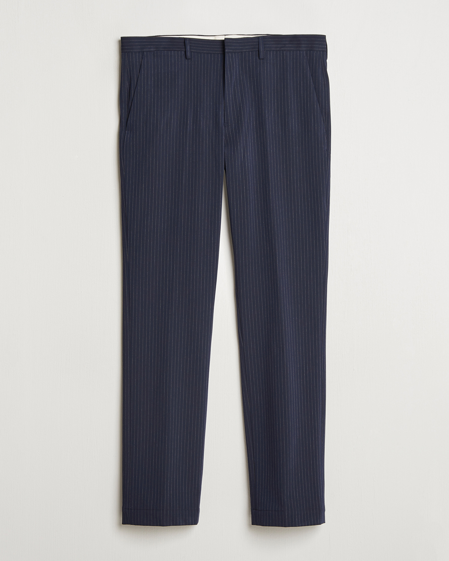 Herre | Bukser | Polo Ralph Lauren | Straight Fit Hudson Pinstripe Pants Navy