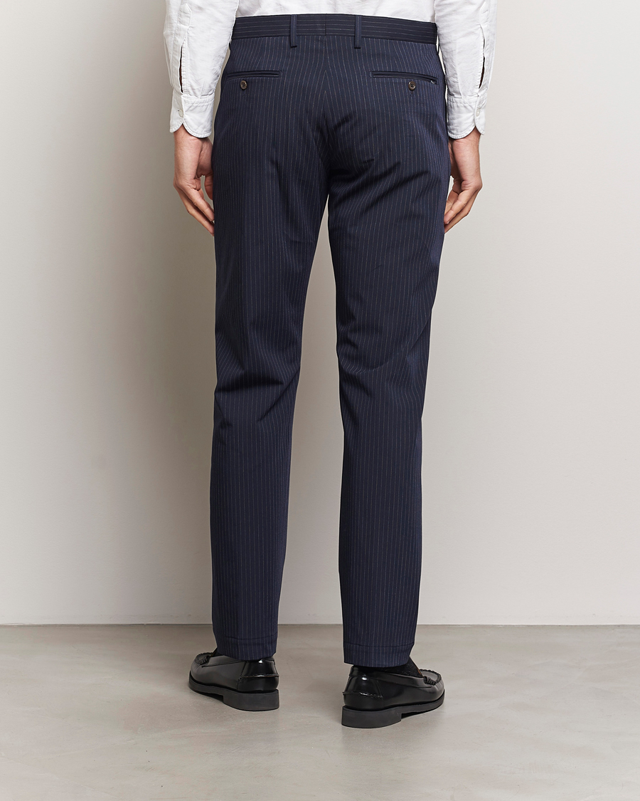 Herre | Bukser | Polo Ralph Lauren | Straight Fit Hudson Pinstripe Pants Navy