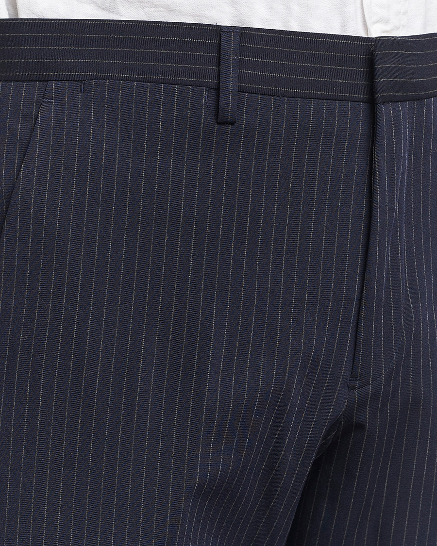 Herre | Bukser | Polo Ralph Lauren | Straight Fit Hudson Pinstripe Pants Navy