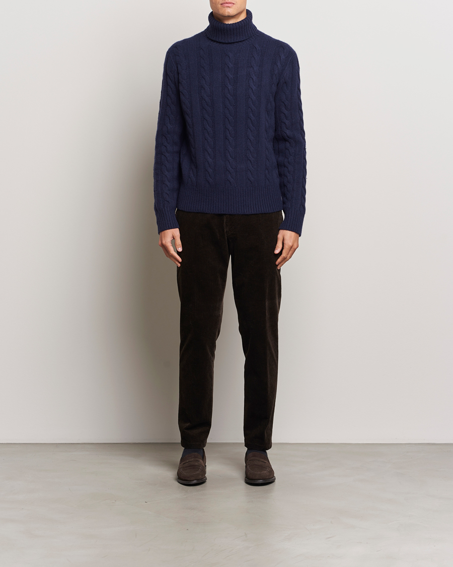 Herre | Gensere | Polo Ralph Lauren | Wool/Cashmere Cable Rollneck Hunter Navy