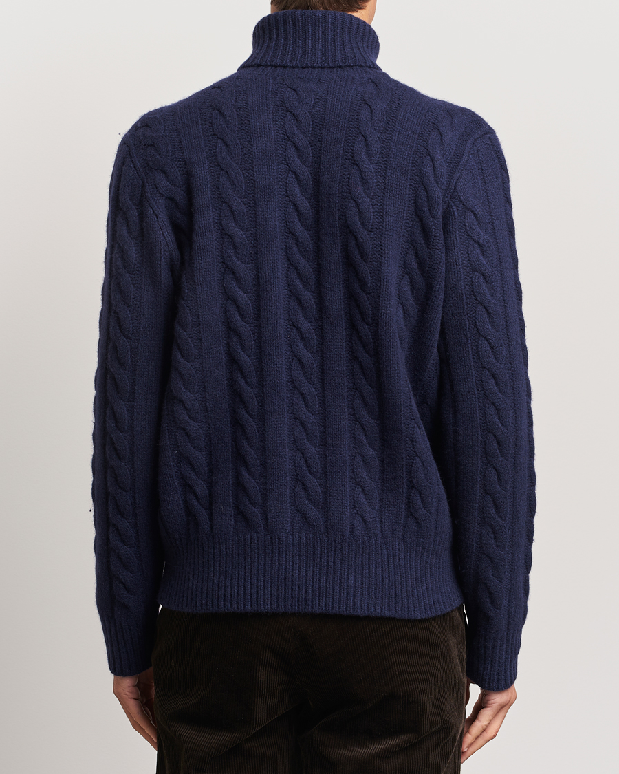 Herre | Gensere | Polo Ralph Lauren | Wool/Cashmere Cable Rollneck Hunter Navy