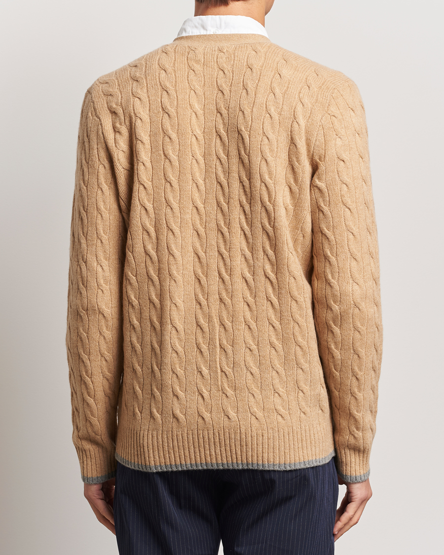 Herre | Gensere | Polo Ralph Lauren | Wool/Cashmere Cable Cardigan Camel Melange