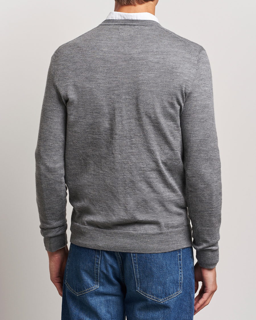 Herre | Gensere | Polo Ralph Lauren | Merino Crew Neck Pullover Fawn Grey Heather