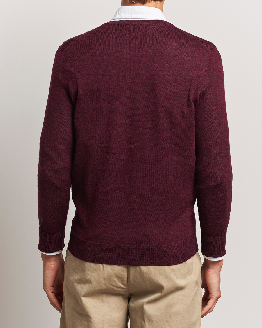 Herre | Gensere | Polo Ralph Lauren | Merino Crew Neck Pullover Aged Wine Heather