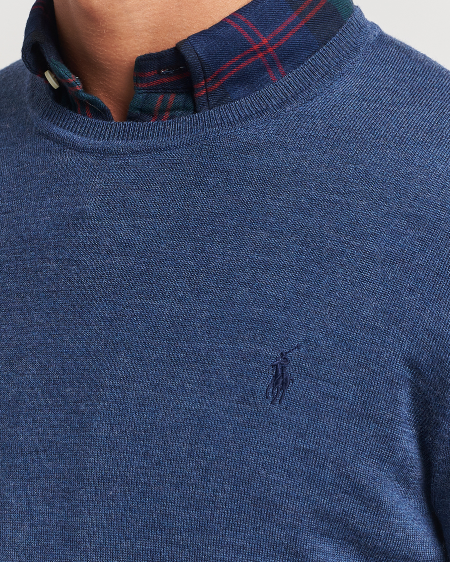 Herre | Gensere | Polo Ralph Lauren | Merino Crew Neck Pullover Rustic Navy Heather
