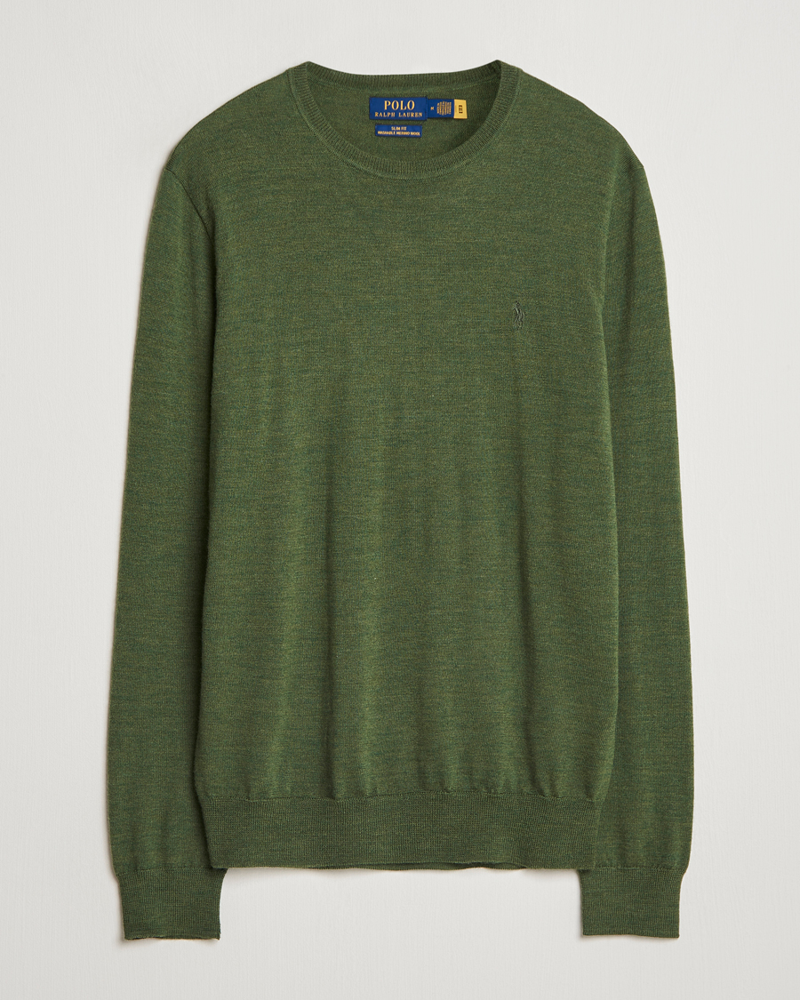 Herre | Gensere | Polo Ralph Lauren | Merino Crew Neck Pullover Classic Olive Heather