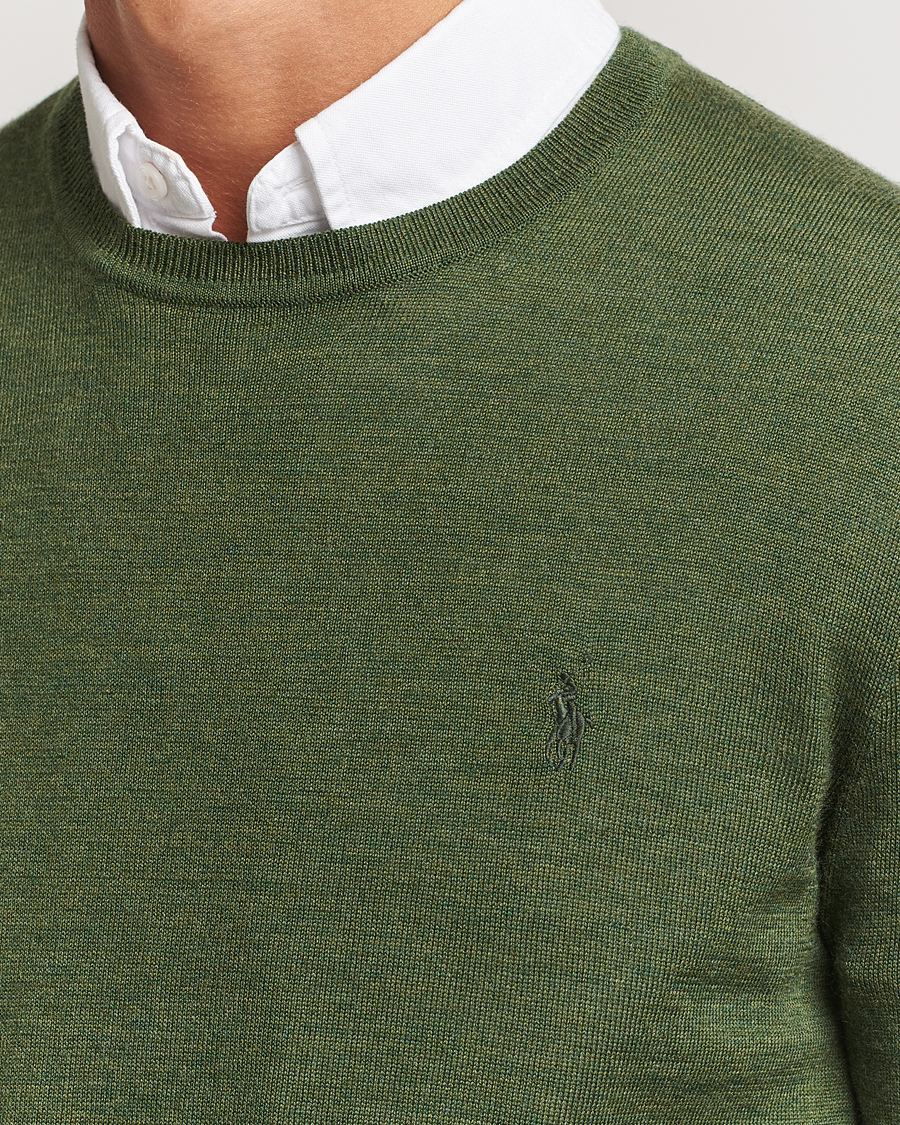 Herre | Gensere | Polo Ralph Lauren | Merino Crew Neck Pullover Classic Olive Heather