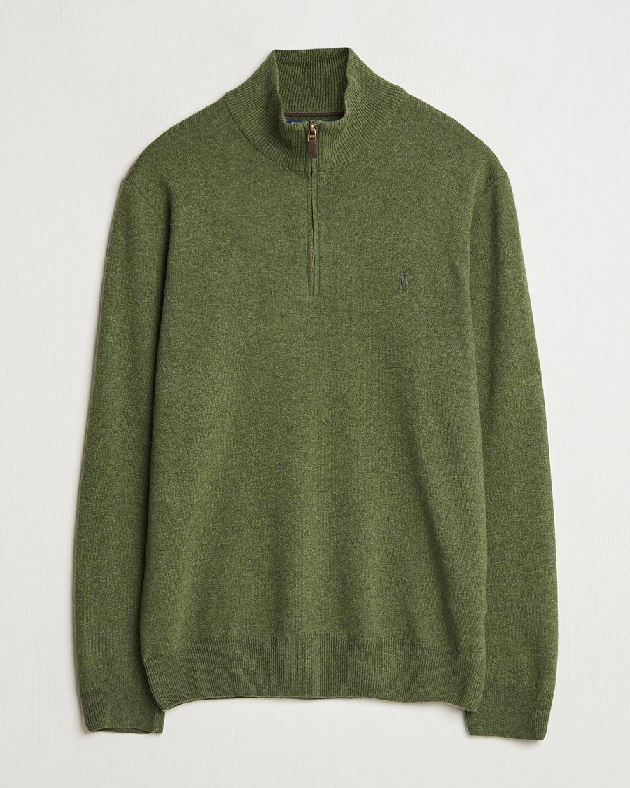 Herre | Gensere | Polo Ralph Lauren | Merino Half-Zip Sweater Classic Olive Heather