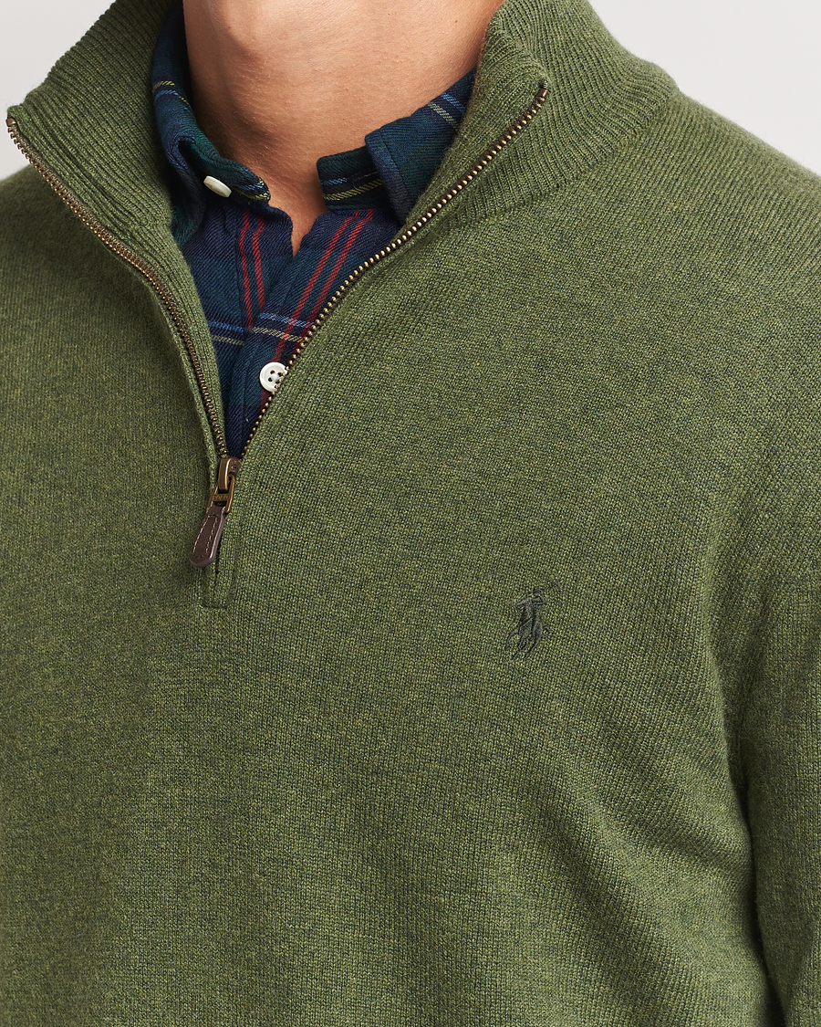 Herre | Gensere | Polo Ralph Lauren | Merino Half-Zip Sweater Classic Olive Heather