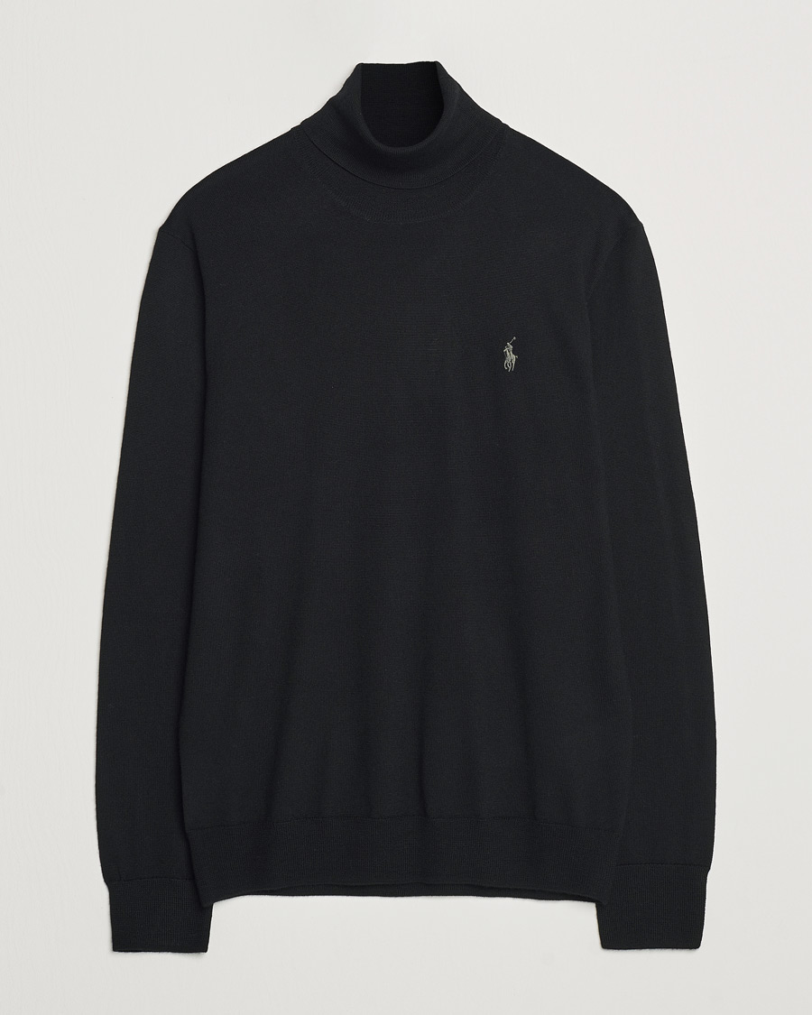 Herre | Gensere | Polo Ralph Lauren | Merino Knitted Rollneck Polo Black