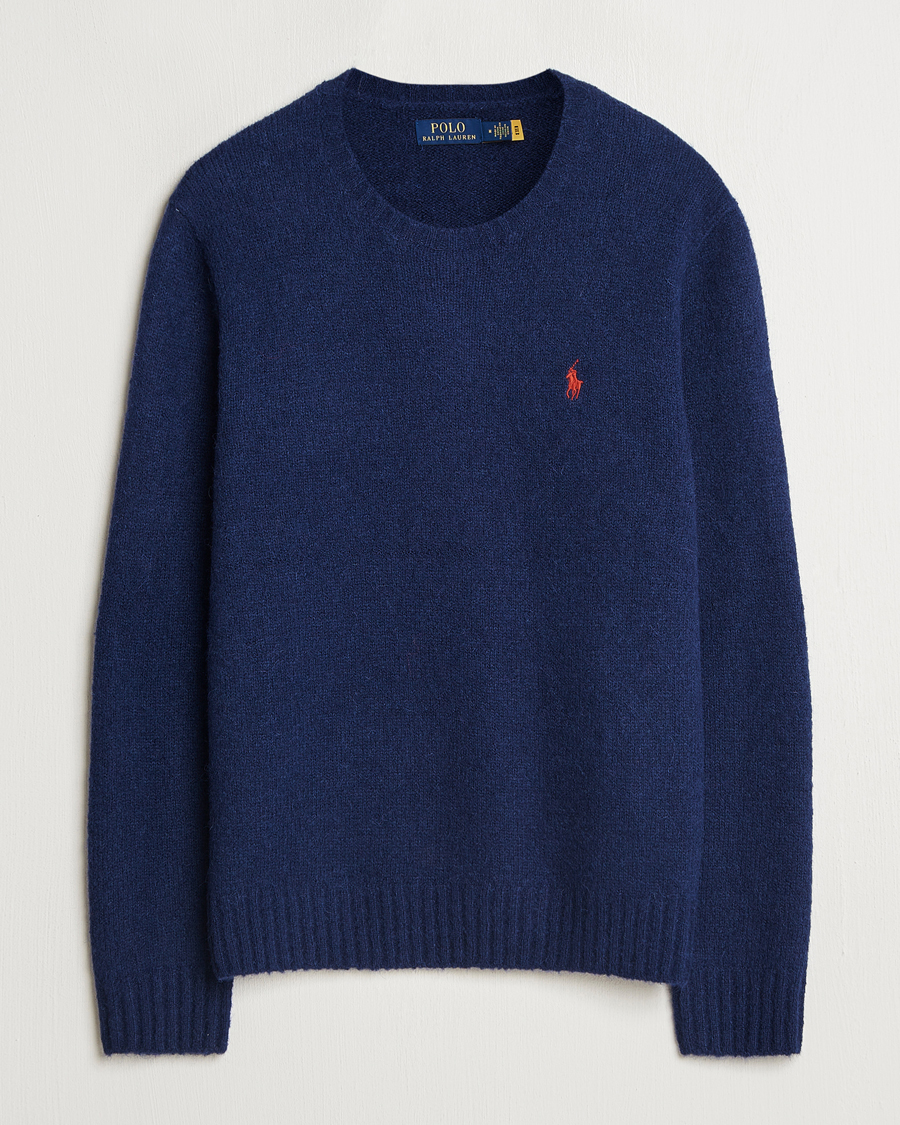 Herre | Gensere | Polo Ralph Lauren | Alpaca Crew Neck Sweater Bright Navy
