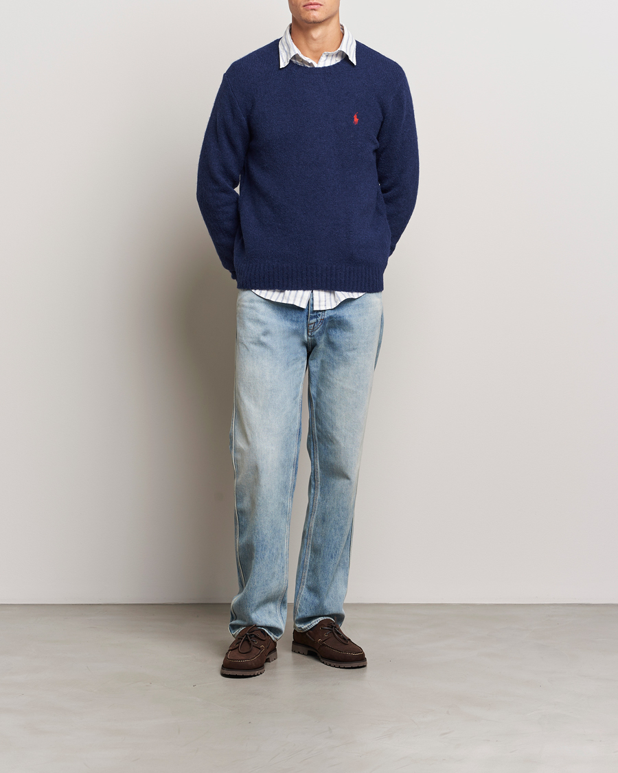 Herre | Gensere | Polo Ralph Lauren | Alpaca Crew Neck Sweater Bright Navy