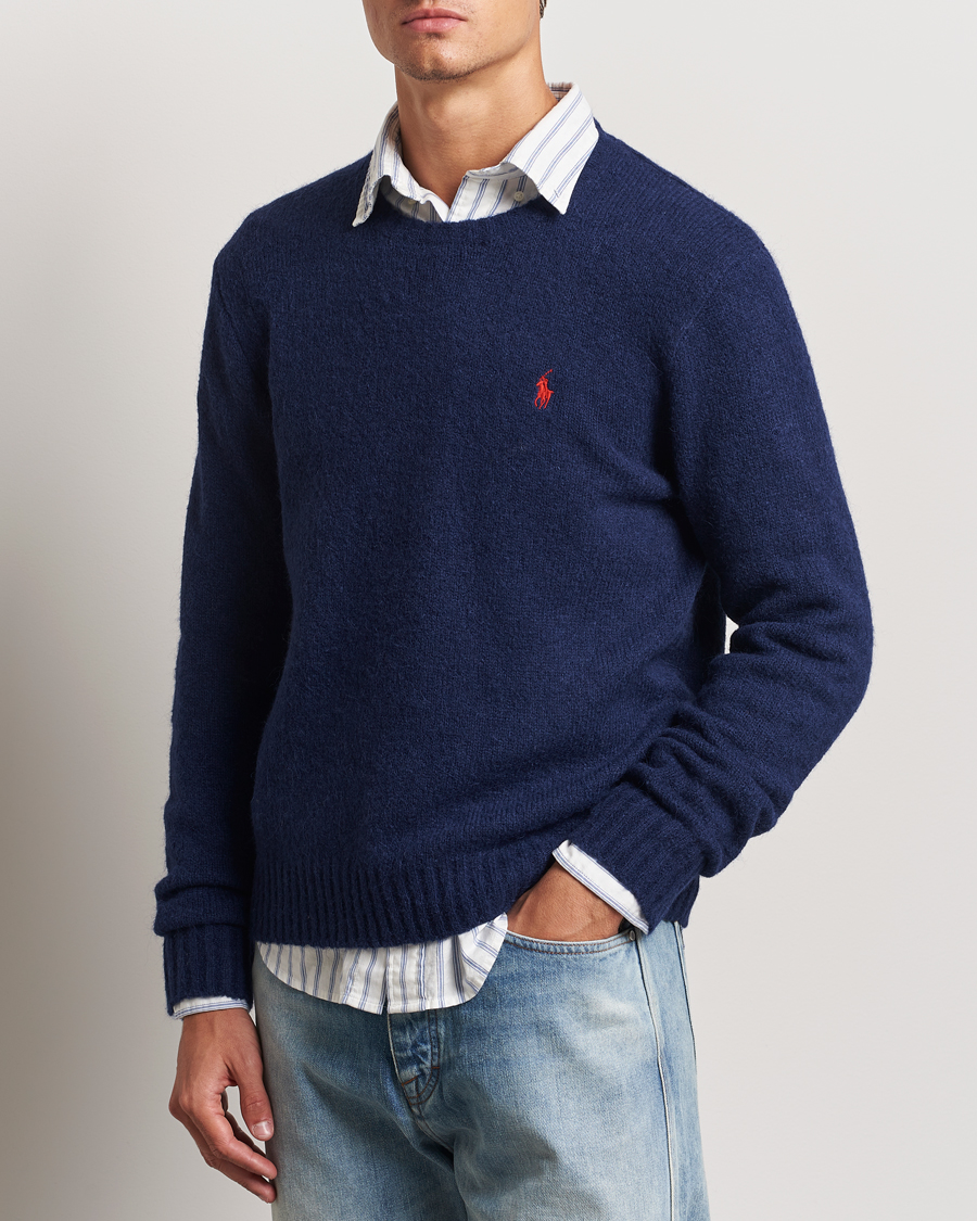 Herre | Gensere | Polo Ralph Lauren | Alpaca Crew Neck Sweater Bright Navy