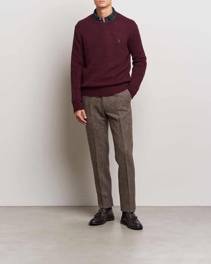 Herre | Gensere | Polo Ralph Lauren | Alpaca Crew Neck Sweater Aged Wine Heather