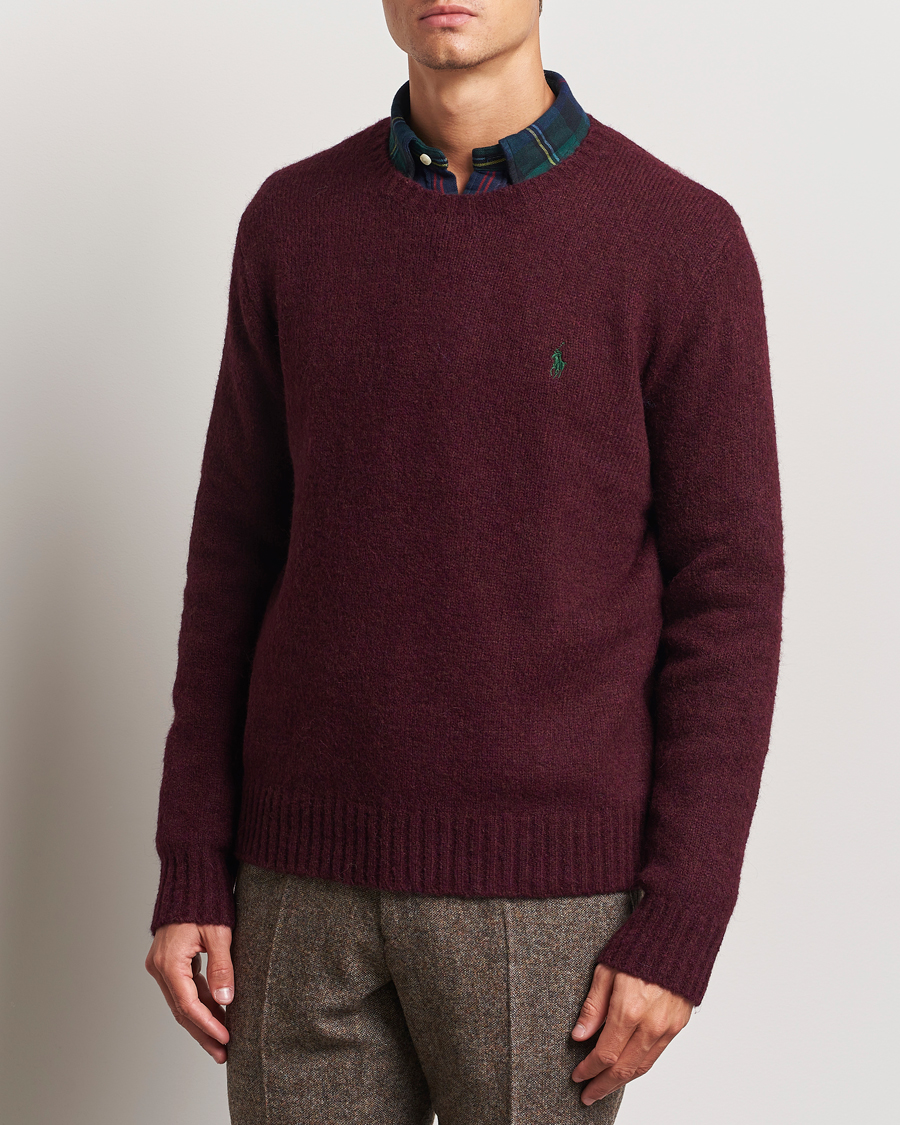 Herre | Gensere | Polo Ralph Lauren | Alpaca Crew Neck Sweater Aged Wine Heather