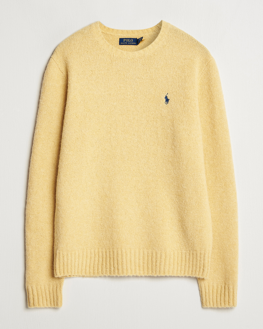 Herre | Gensere | Polo Ralph Lauren | Alpaca Crew Neck Sweater Shetland Yellow