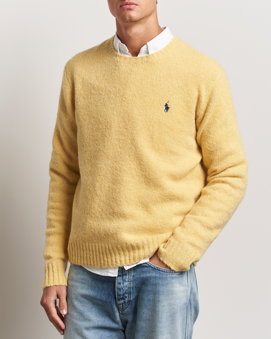 Herre | Gensere | Polo Ralph Lauren | Alpaca Crew Neck Sweater Shetland Yellow