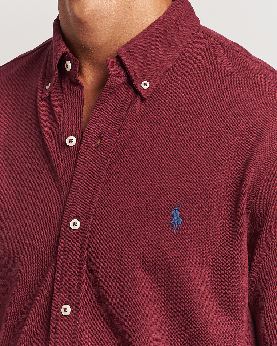 Herre | Skjorter | Polo Ralph Lauren | Featherweight Mesh Shirt Vintage Port Heather