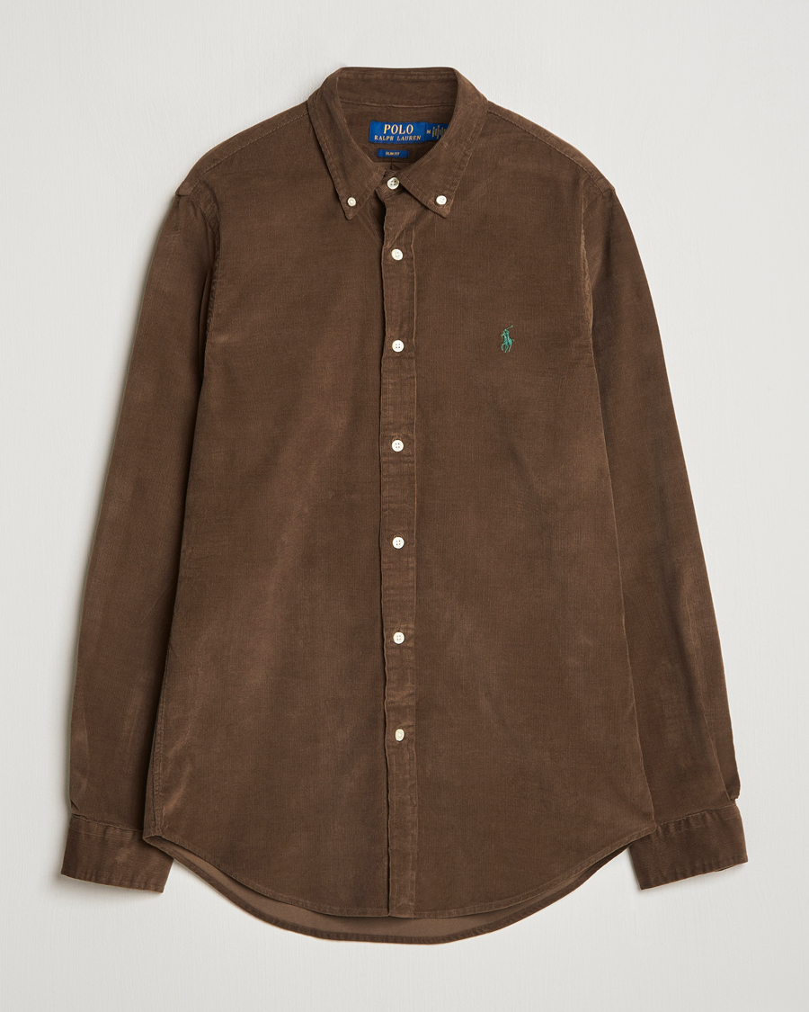 Herre | Skjorter | Polo Ralph Lauren | Slim Fit Corduroy Shirt Chocolate Mousse